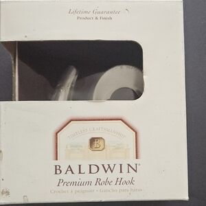 Baldwin Premium Robe Hook Brass Stratford Satin Nickel 3825-150
